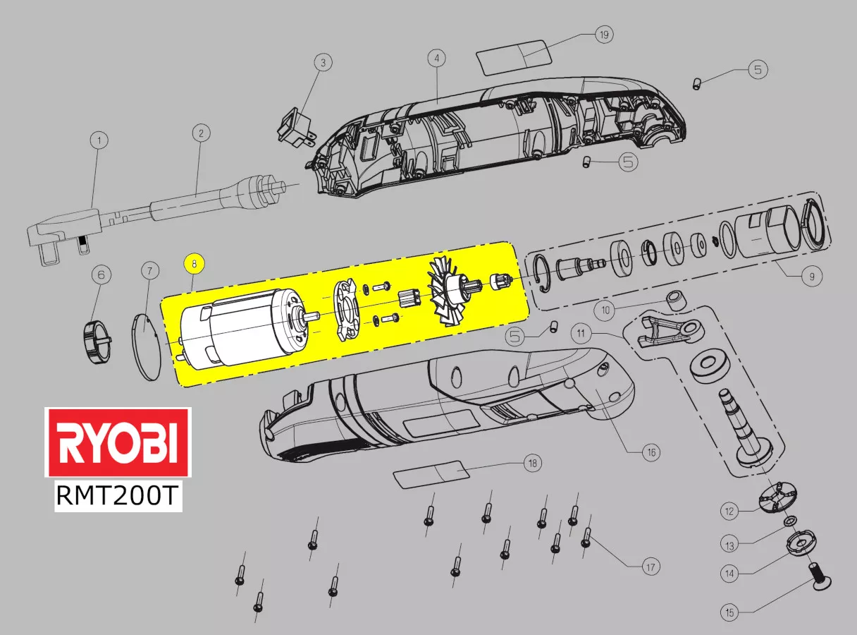 Moteur réf. 5131031084 Ryobi